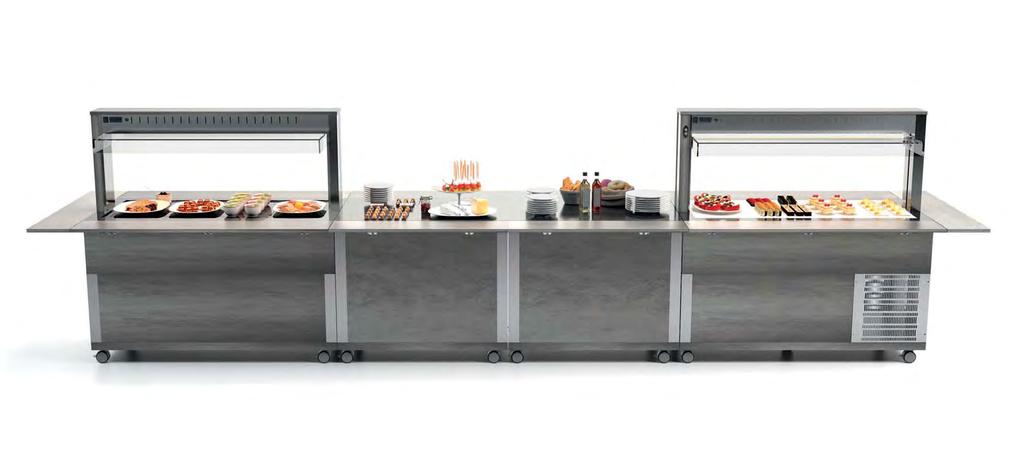 BUFFET >> www.rocam.it ATHA Solution Il moderno design della gamma Athena si presta perfettamente ad arredare gli interni delle sale banchetti e ristorante.