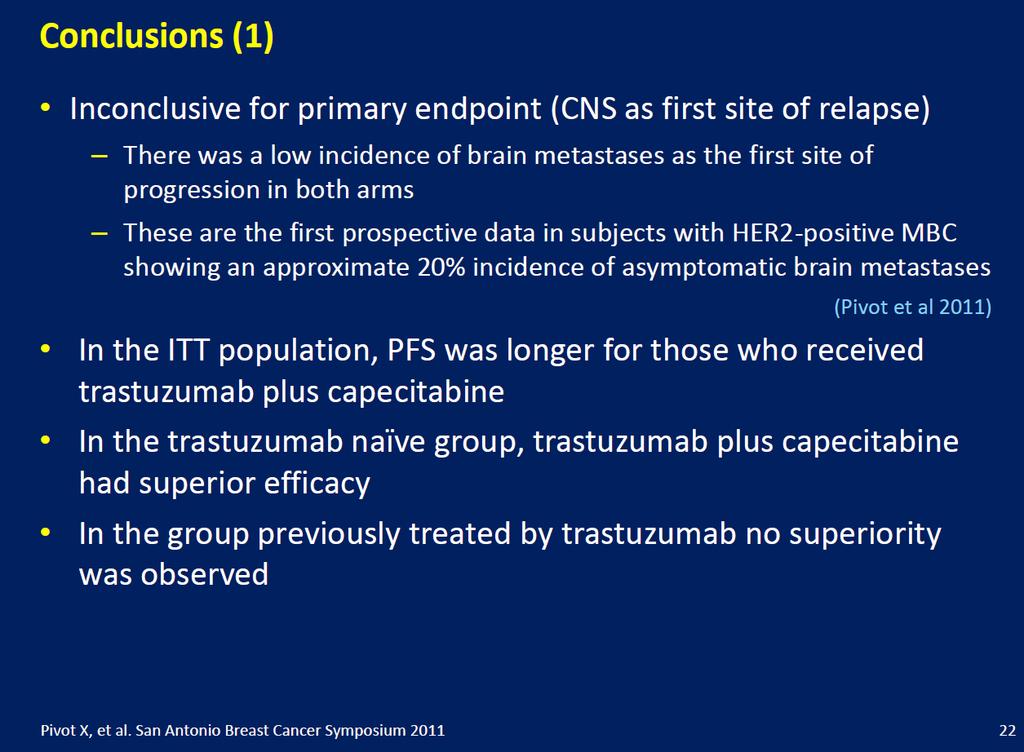 Pivot X et al, ESMO