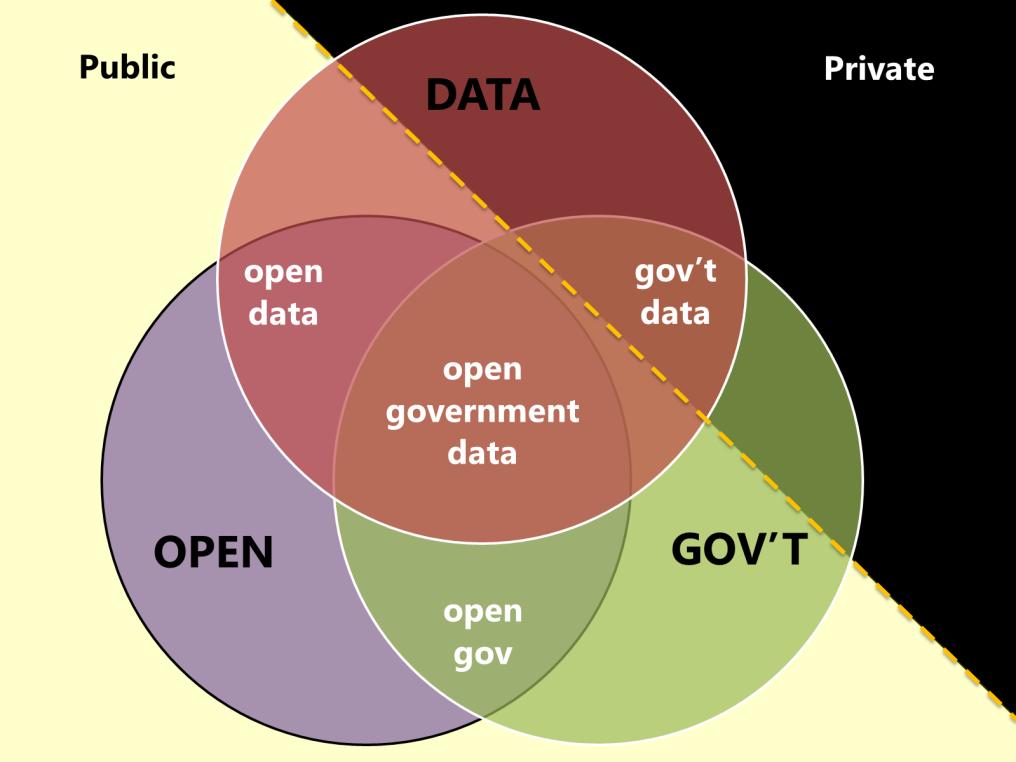 Gli open data e gli open government data Definizione di open data (dati aperti) di Open Knowledge Foundation un contenuto o un dato si definisce aperto se chiunque è in grado di utilizzarlo,