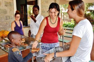 10 th August Dala Kiye Staff, Valentina and Annalisa, caregivers, teachers and pupils gathered at B.