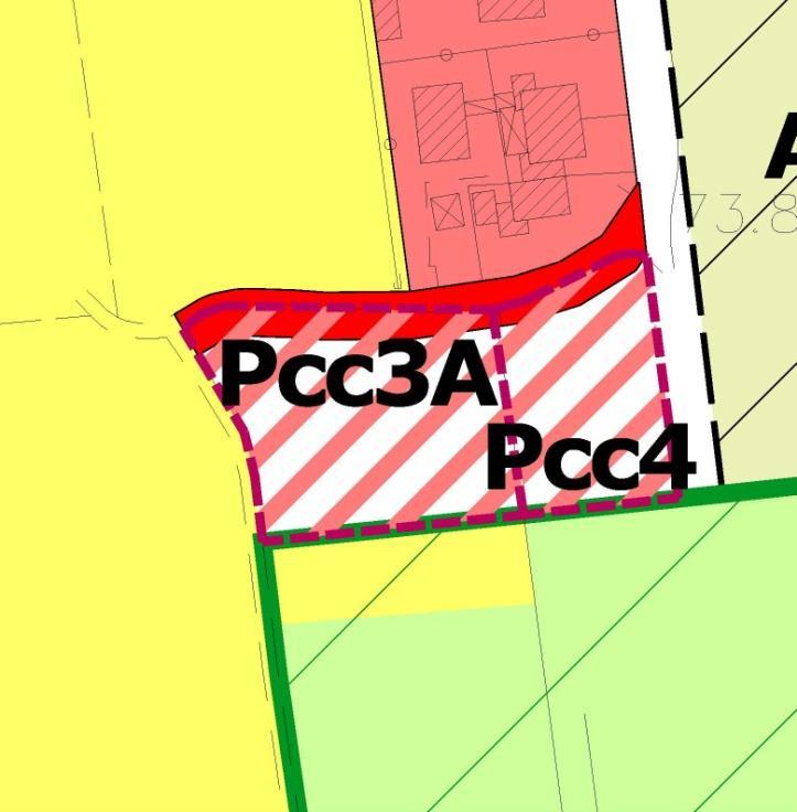 PCC4 Il Permesso di Costruire Convenzionato riguarda una piccola area di completamento lungo Via De Ponti.
