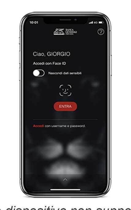 PER ACCEDERE ALL APP DI MOBILE BANKING Se hai scelto BG Token: se il tuo dispositivo è abilitato all uso della biometria, la password sei tu!