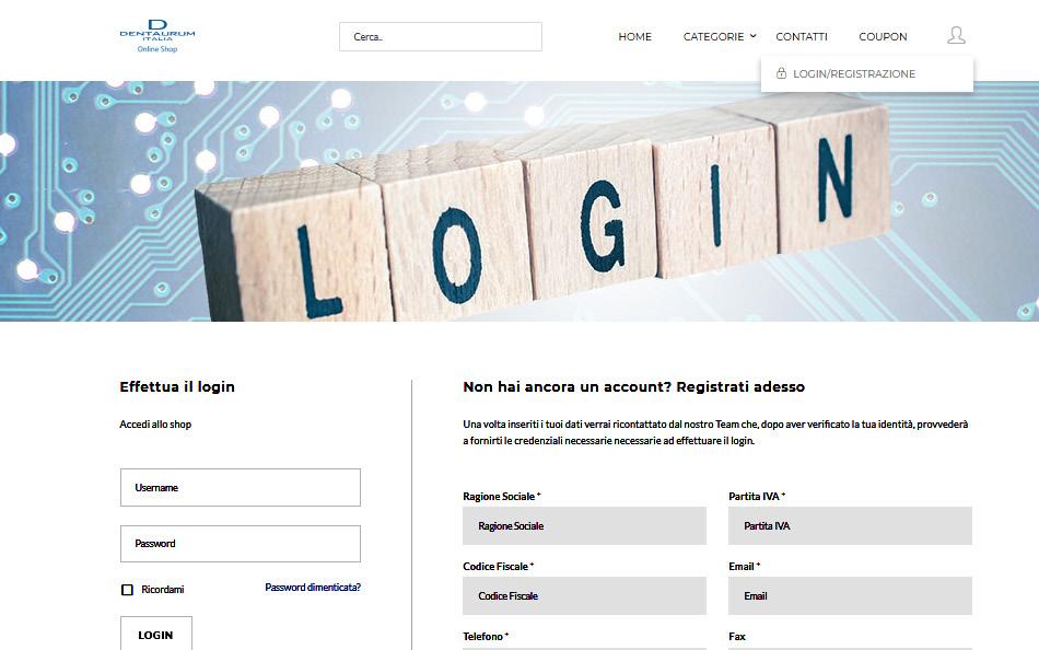 Password dimenticata Nel caso si fosse già registrati ma si avesse dimenticato la Password, cliccare su Password dimenticata?