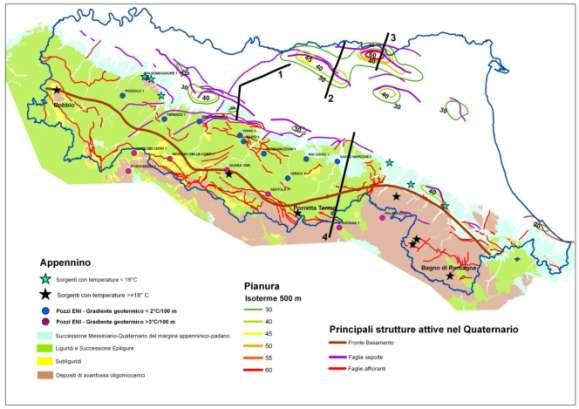 Le potenzialità geotermiche della Regione Inquadramento geologico