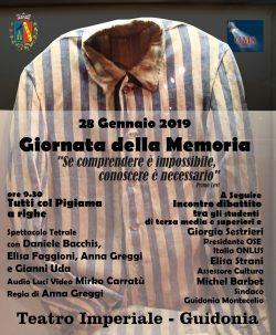 Giornata della Memoria presso il Teatro Imperiale di Guidonia 22 gennaio 2019 Giornata della Memoria.