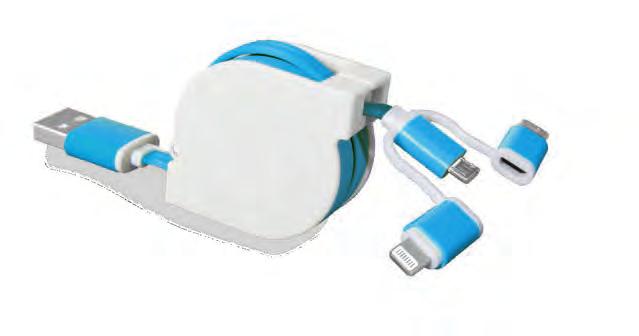 Riduttore micro USB e lightning. Lunghezza cavo cm 97.