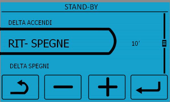 Premere il tasto ENTER per avanzare al parametro successivo.