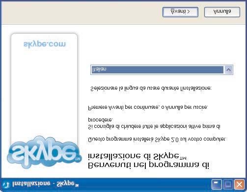 2 Installazione di SKYPE 1 Tramite Internet, collegarsi al sito www.skype.