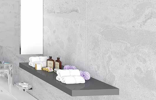 Bagno per gli ospiti Cinque Una scelta solida Affidatevi alla massima qualità: le versatili piastrelle per pavimento e pareti del vostro bagno