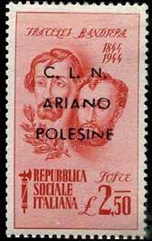 Ebbero qualche rarissimo utilizzo postale clandestino fino al 7 ottobre 1944 quando la banda Lazzarini, in un agguato nazi-fascista venne quasi tutta