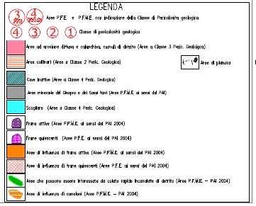 quiescenti e relative aree di influenza nè sono stati riscontrati fenomeni di instabilità. RIFERIMENTO ALLA CARTOGRAFIA TEMATICA DEL P.S.