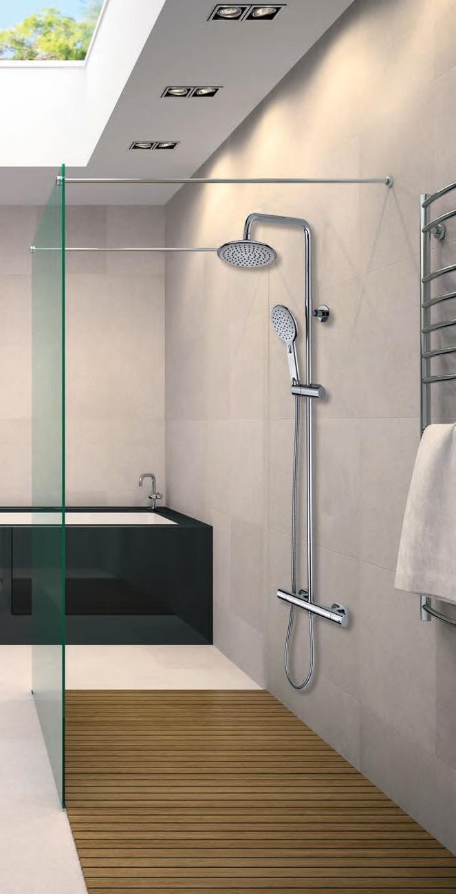 cm 150 K-OKI shower column Ø 20 mm with exposed thermostatic mixer