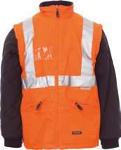 visibilità con bande 3M, composto da: giacca esterna non imbottita, zip in plastica