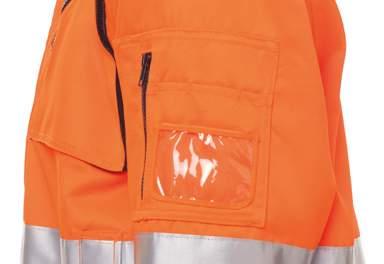 Men s high-visibility, lightweight jacket with 3M stripes, 8 mm plastic
