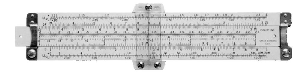 in space, slide rule