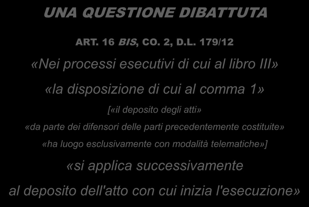 UNA QUESTIONE DIBATTUTA ART. 16 BIS, CO. 2, D.L.