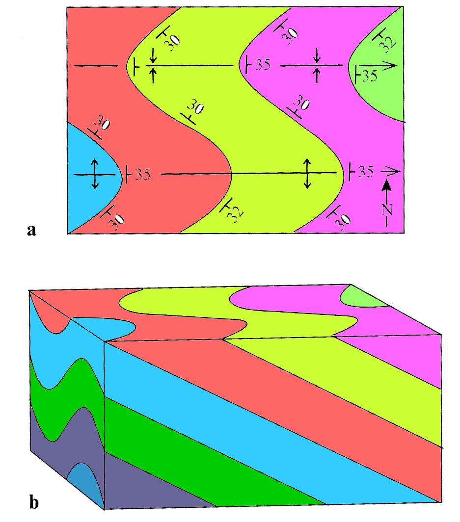 Analisi cartografica delle pieghe (da