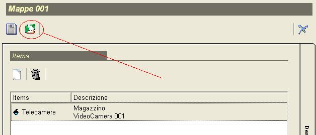 Dal Menu Impostazione selezionare Mappe, dalla lista delle Mappe selezionare la mappa desiderata, e