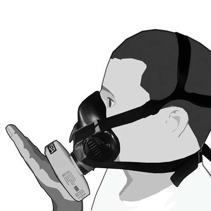 (3) La maschera è a tenuta se non entra aria ambiente [la maschera deve schiacciarsi leggermente sul viso]. 2.2 Sostituzione dei filtri Attenzione!
