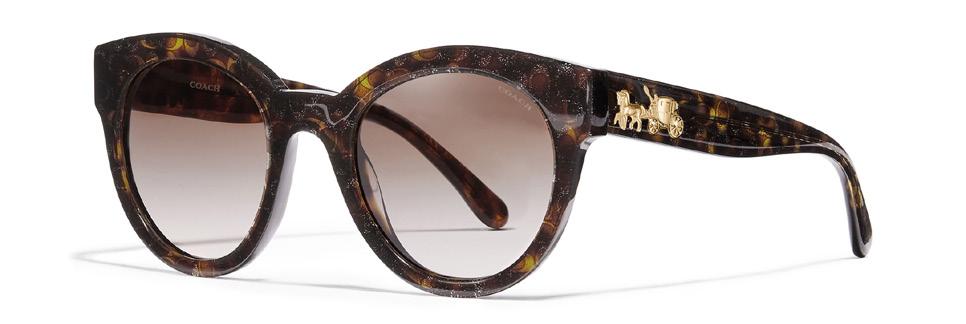 Signature C glitterate tartaruga. HC 8265 Femminile e alla moda, questo occhiale rotondo è contraddistinto da una grande versatilità e da uno stile sofisticato.