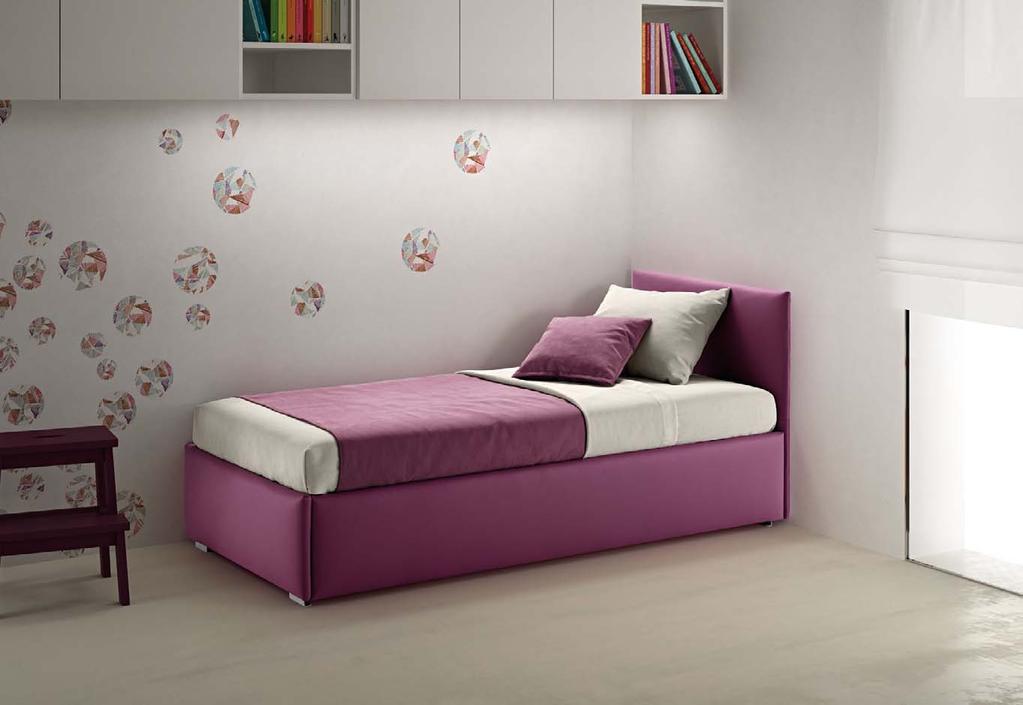 TWICE LETTO Letto con cassettoni estraibili Materasso ad altezza ridotta della linea Bside Completo copripiumino misto lino colore 001 Telo arredo Cuscino decoro cm 55x45 e un cuscino decoro