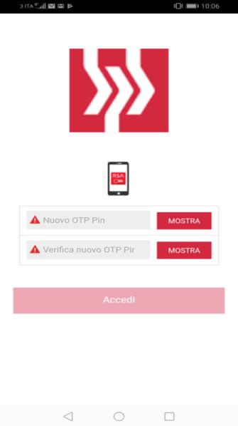 GUIDA ALL UTILIZZO DEL 4. A questo punto la procedura di installazione del Mobile token è completata. Clicca su OK per procedere con la generazione dell OTP PIN (vedi immagine 4); 5.