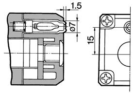 Connessione inferiore (sottopiastra) Tensione nominale bobina (0/0V ca, /00V cc) Protezione (In ottemperanza a JIS CO90) Protezione antipolvere Antispruzzo