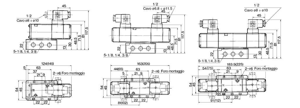 0 Dimensioni Connettore DIN (0) (0) (30, 0)