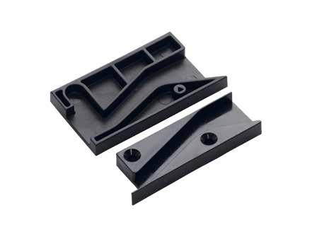 Cuneo destro per cassetto in metallo Antitilt device for metal drawer DATI TECNICI TECHNICAL DETAILS TCUM0D0017035 Grigio Grey TCUM0D0019005 Nero Black Cuneo destro per cassetto carenato