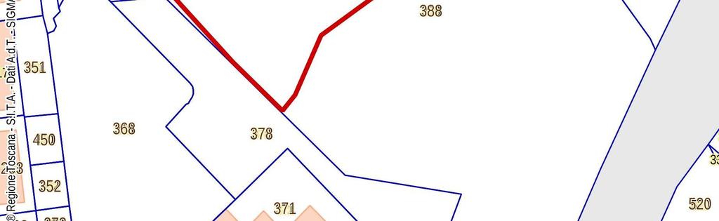 Figura 3 Ubicazione dell area su cartografia catastale in