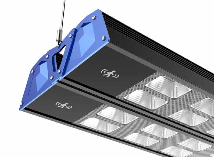 Luce ad alta definizione a LED lineare Profree è una sospensione lineare a LED con un flusso luminoso fino a 39000Lm.