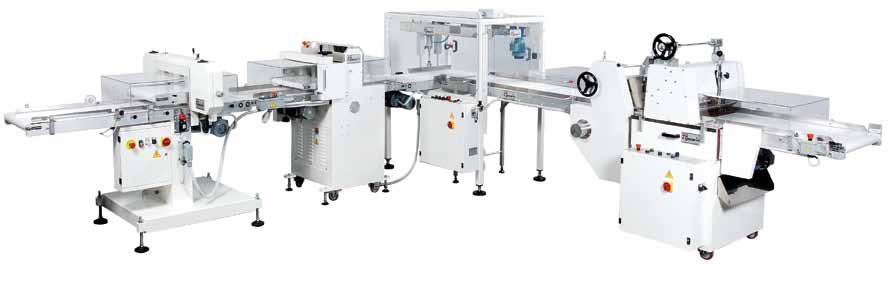 FOCACCIA The focaccia line was designed for the automatic portioning of Focaccia trays in smaller portions, thereby reducing the operator s work and unnecessary continuous steps from one slicer to