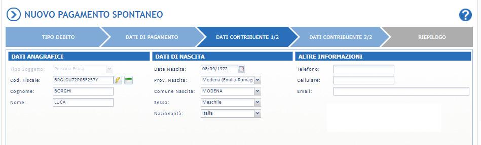 Processo: fase 2 EntraNext -4 2. EntraNext: 1. TIPO Professionista DEBITO: scelta accede tipo a pratica EntraNext e voce economica tramite FedERa 2.