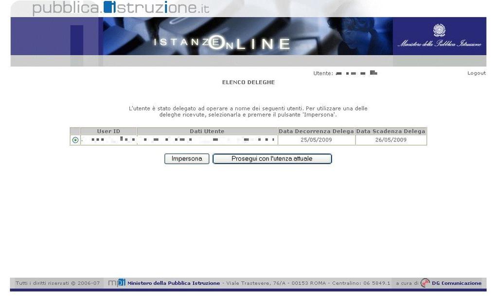 Accedere alla sezione Presentazione Istanze On Line e inserire la Username e la Password.