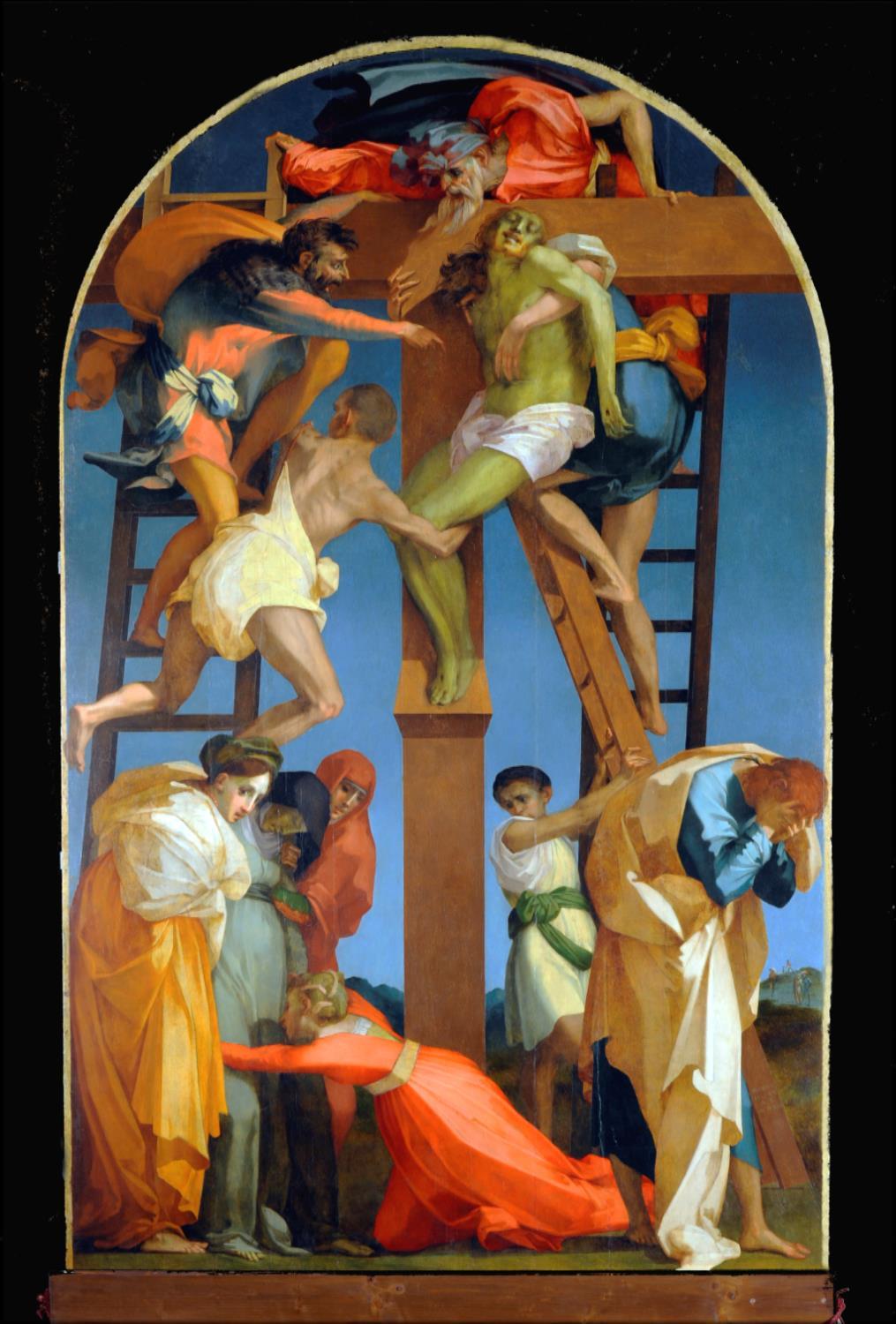 VOLTERRA, pinacoteca Rosso Fiorentino, 1521 Il tema non appare nell arte cristiana che nel IX secolo; la sua evoluzione riguarda principalmente il numero dei personaggi e il loro coinvolgimento nella