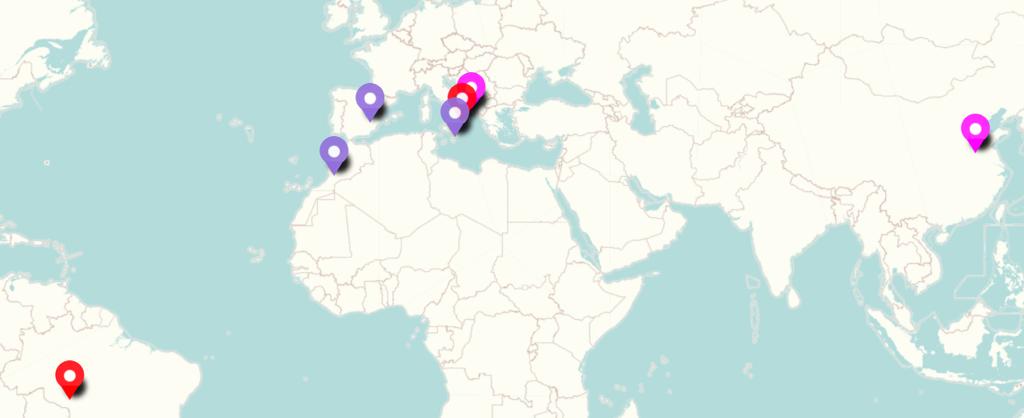 I ghetti sono punti di connessione dell economia globale In rosso, il