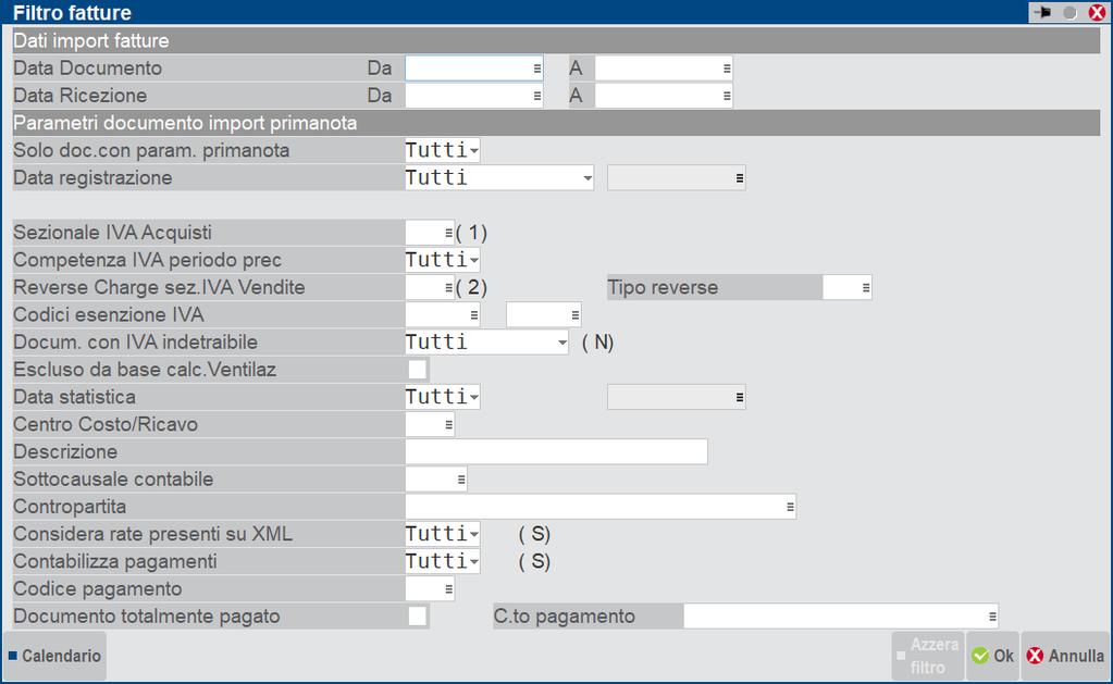 l attivazione del pulsante Stampa[Shift+F12] che consente di stampare il contenuto della finestra elenco, evidenziando il numero totale dei documenti presenti in elenco, il numero dei documenti