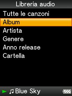 11 Comandi e schermate del lettore Utilizzare il tasto a 5 direzioni e il tasto BACK/HOME per accedere alle varie schermate, riprodurre brani, video e foto, e modificare le impostazioni del lettore.