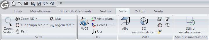 12: Comando UCS aggiunto alla barra multifunzione Gli utenti possono ora accedere il comando UCS direttamente dalla barra multifunzione, tramite la