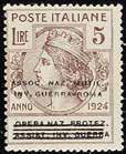 609 609 K 1924 - Assoc. Naz. Mutil. Inv. Guerra soprastampati - La serie - Cert. Diena (Bol. n. 70/77) (Sass. n. 70/77) 2.