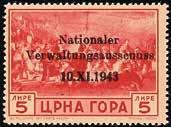 826 826 K 1943-5 L. rosso soprastampato "Werwaltungsausscuuss" - Cert. Colla (Sass. n.