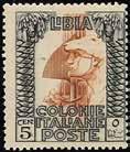 LIBIA 965 L 1912/15 - Prima emissione - La serie (Bol. n. 1/3+5+7/10+12/14+17A) (Sass. n. 1/12) 150 966 K 1916 - Prima emissione 20 c./15 c.