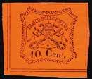 vermiglio arancio - Cert. Savarese - Firma A.D. e Oliva (Bol. n. 16) (Sass. n. 17) 250 229 L 1867-10 c.