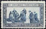 non dentellato blocco di quattro bordo di foglio a destra (Bol. n. 296) (Sass. n. 156d) 400 547 L 1924 - Anno Santo - Le prove non dentellate di tre valori 20 c., 60 c. e 1 L. 75 548 M 1926 - S.