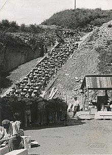 La "Scala della morte" e il "Muro dei paracadutisti" Mauthausen (Austria) La Scala della morte.