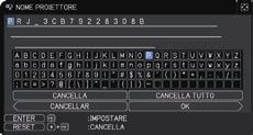 2. Connessione alla rete Voce Descrizione Assegnare al proiettore un nome che ne consenta l'identificazione nella rete.