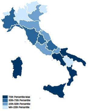 a) Nuove Partite IVA nel settore (2014)/ Occupati del settore (2013) Figura 9 Costruzioni b) Specializzazione settoriale nel 2014 Figura 10 Commercio all'ingrosso