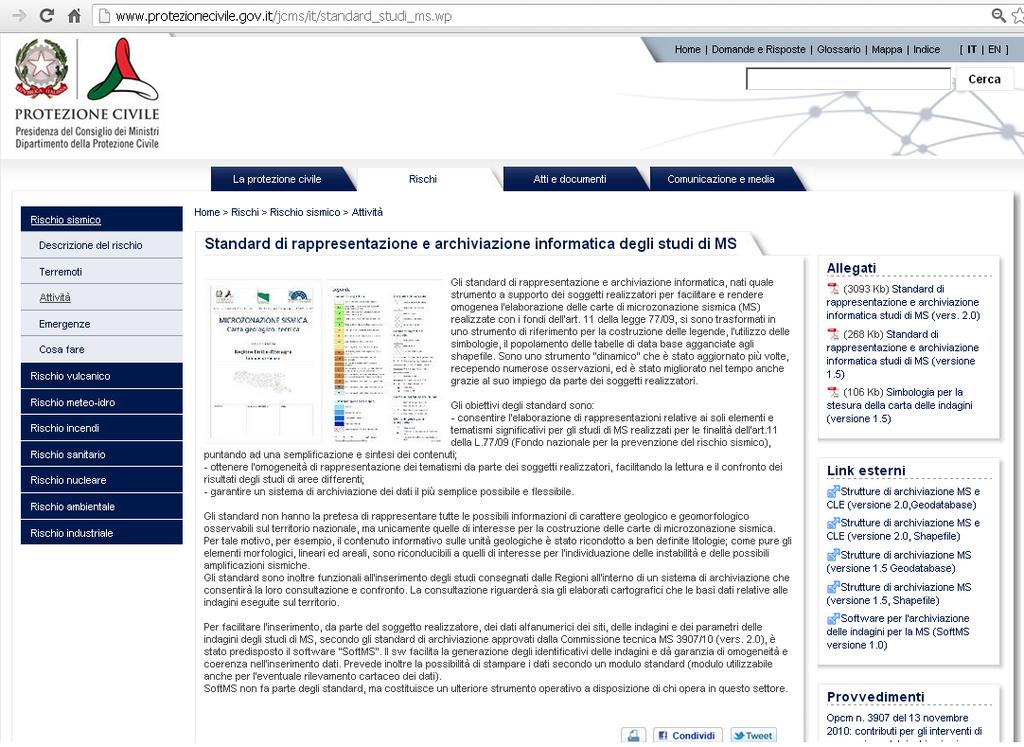 L attività di supporto Predisposizione di standard per la