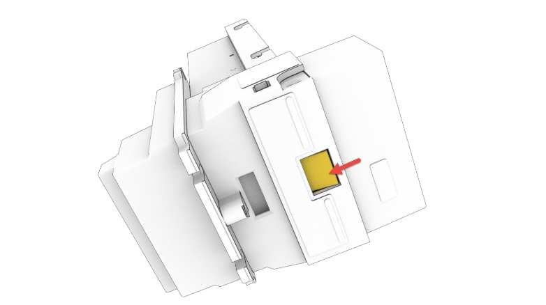 Fase 3: pulizia del modulo di accettazione Si raccomanda di scollegare eventuali connettori, anche laterali, allo scopo di rimuovere