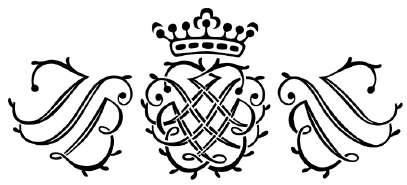 Il monogramma di J. S. Bach Le iniziali J S B sono presenti due volte, da sinistra a destra e viceversa, specularmente, a formare un intreccio sovrastato da una corona di dodici pietre (7 + 5).
